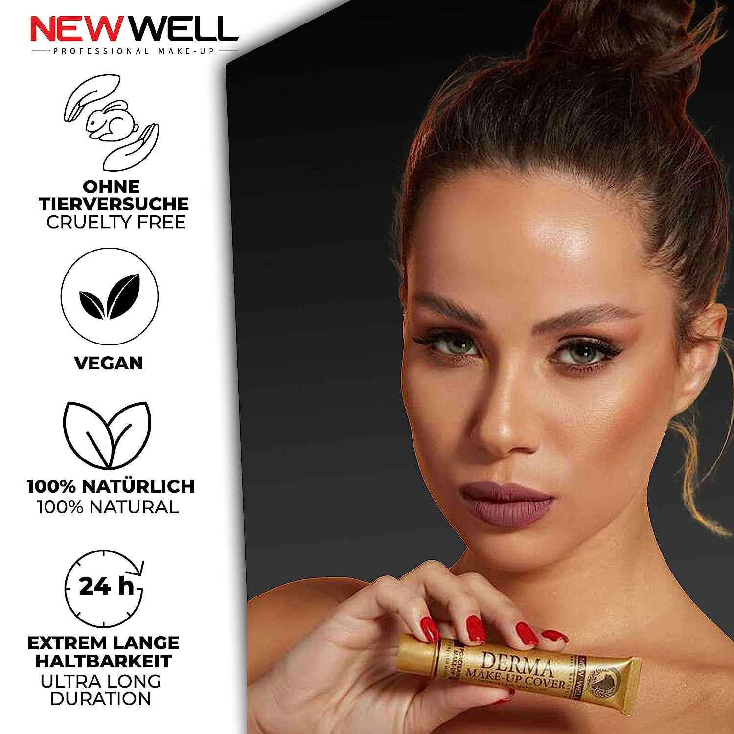 NEWWELL Derma Make-Up Full Cover – Foundation with porcelain effect