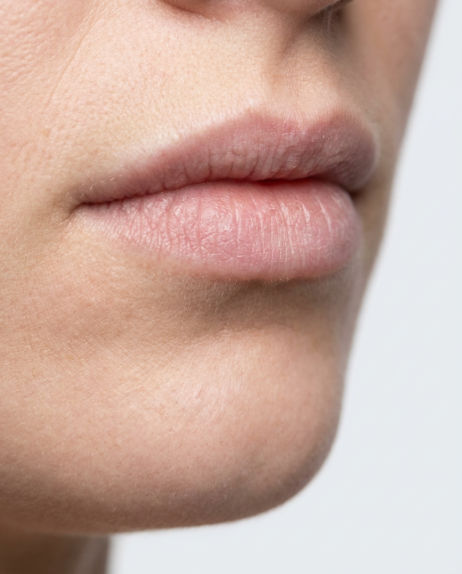 Vorher – Farblos, trockene Lippen