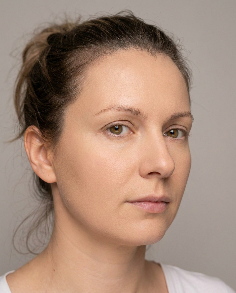 Nachher – Natural Finish Foundation. Auftragen. Einblenden. Den ganzen Tag sitzen.