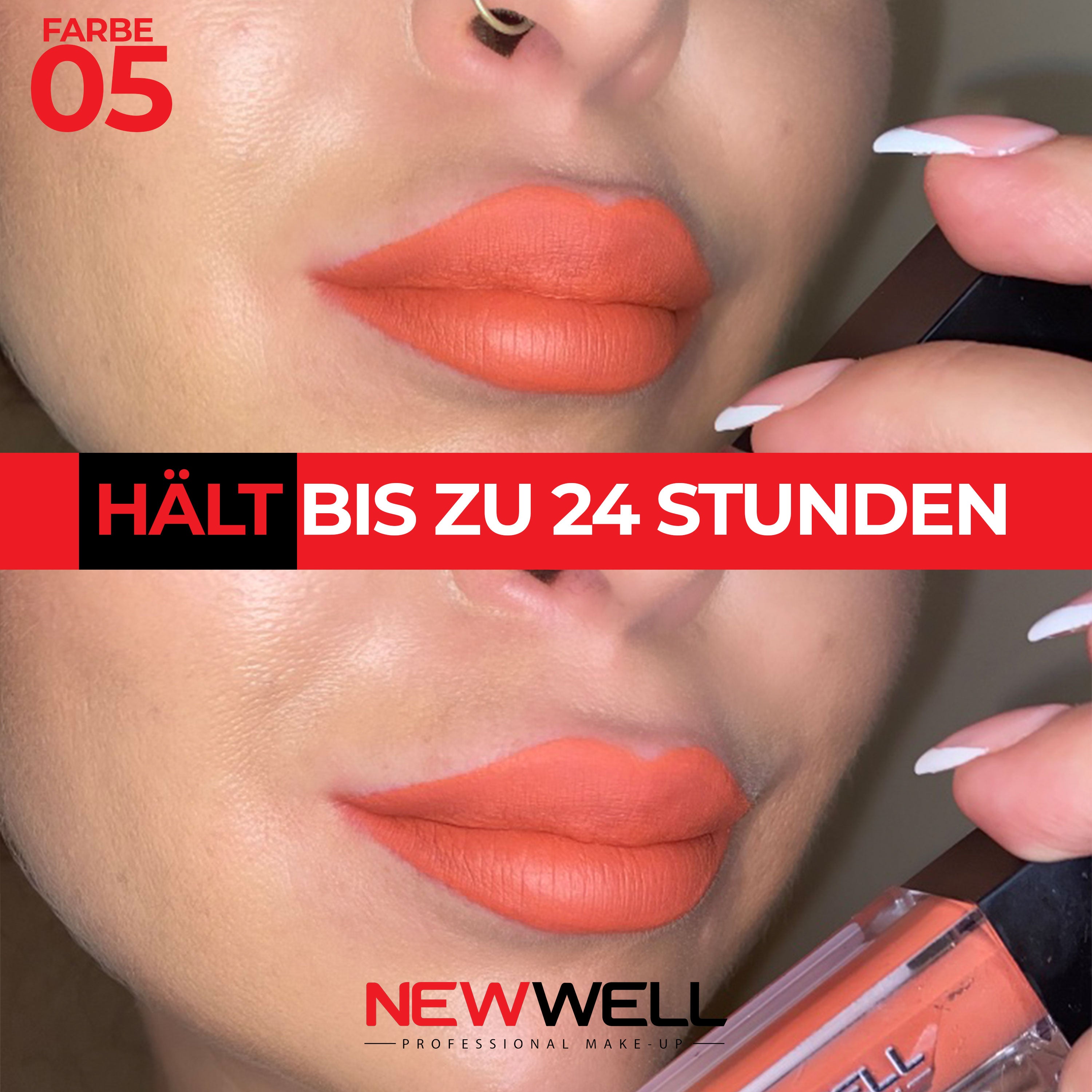 NEW WELL Liquid Lipstick Matt - Liquid lipstick in 6 colors