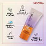 Primer Sonnencreme SPF50+ – Aufhellend & Make-up Primer